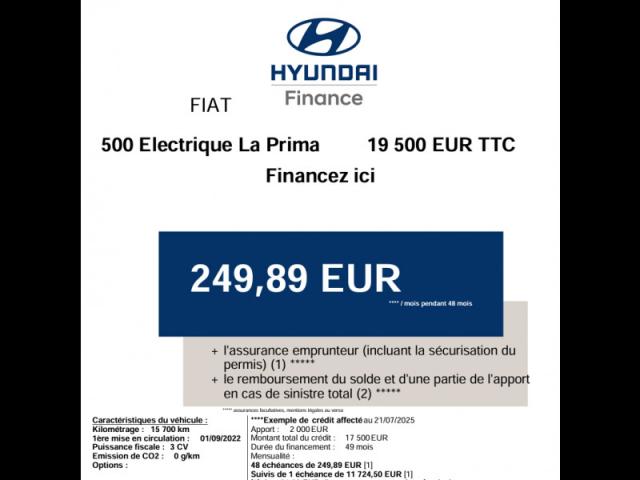 Fiat 500 500c E 118 Ch La Prima