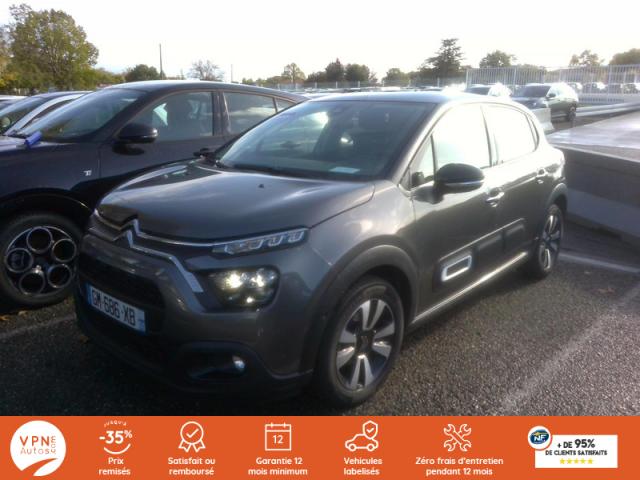 Citroen C3 Bluehdi 100 S&s Bvm6 Shine Aide Au Stationnement Av + Système De Surveillance D'Angle Mort + Caméra Recul + Accès Et Démarrage Mains Libres + Pack Safety 2 + Mycitroën Drive